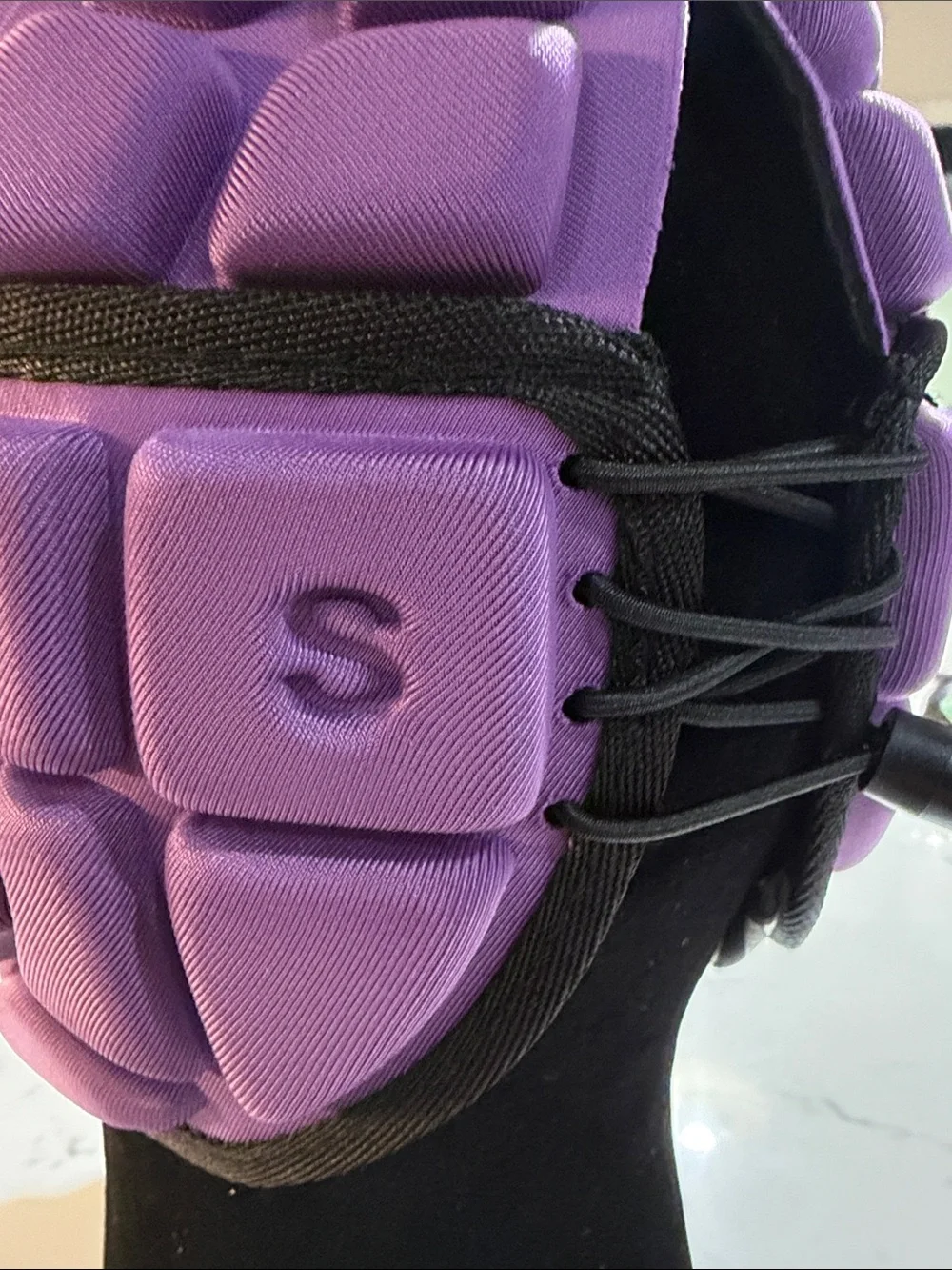 Purple Padded Kids Face Mask - Protective Sport Headgear . Small BB3